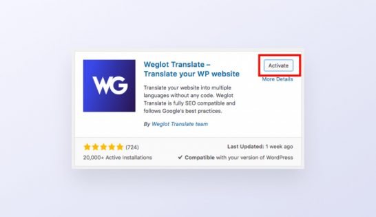 Installing Weglot on your WordPress site